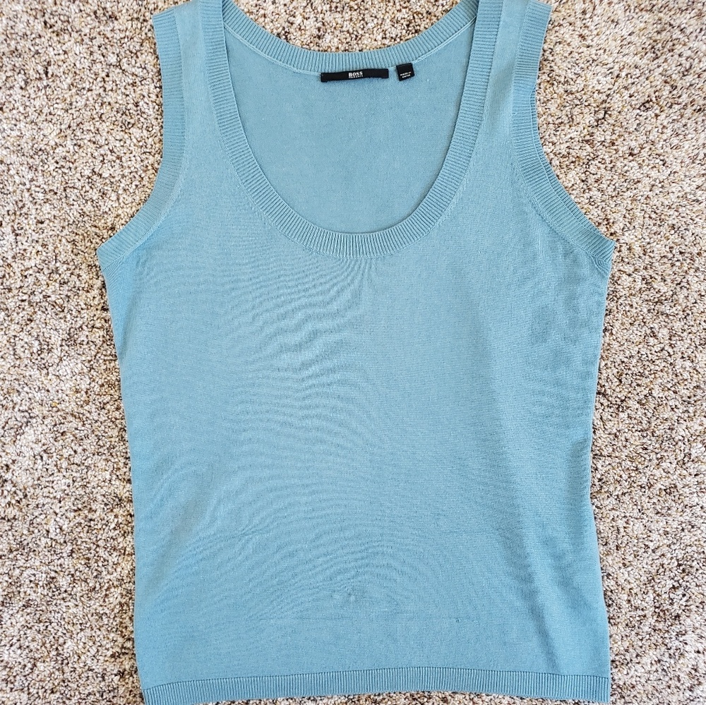 Hugo Boss Cashmere Silk Sleveless Sweater Top